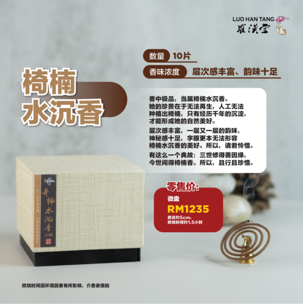 Aquilaria Qi Nan Sink – Top Grade Agarwood Coil Incense