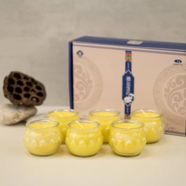 Flat Lotus Butter Lamp ( 24 Hours )